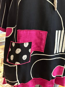 Iguana - Fuchsia Square Blouse