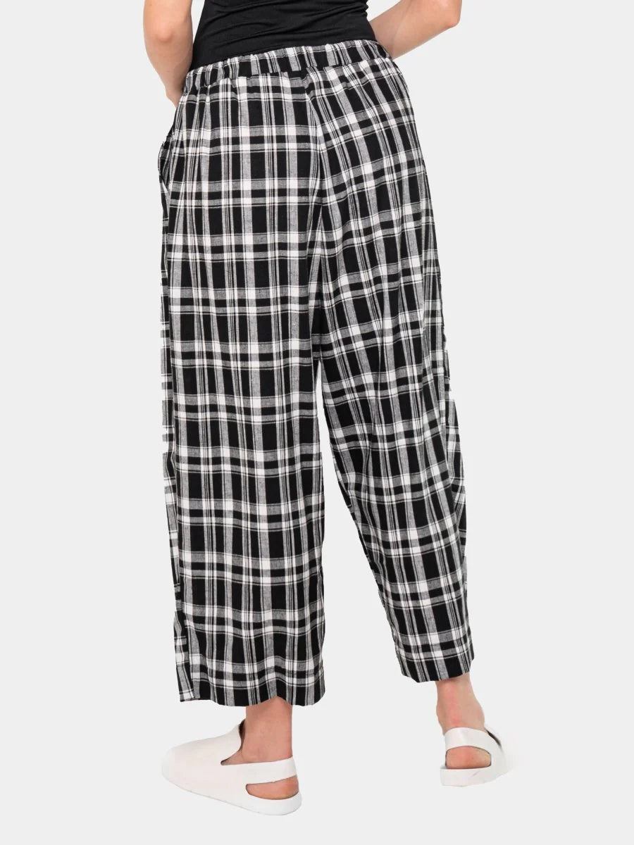 Baci - Plaid Linen Pant