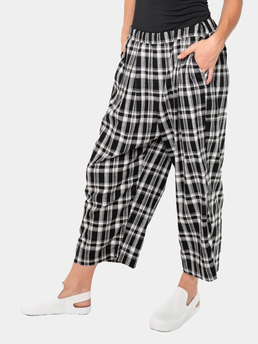 Baci - Plaid Linen Pant