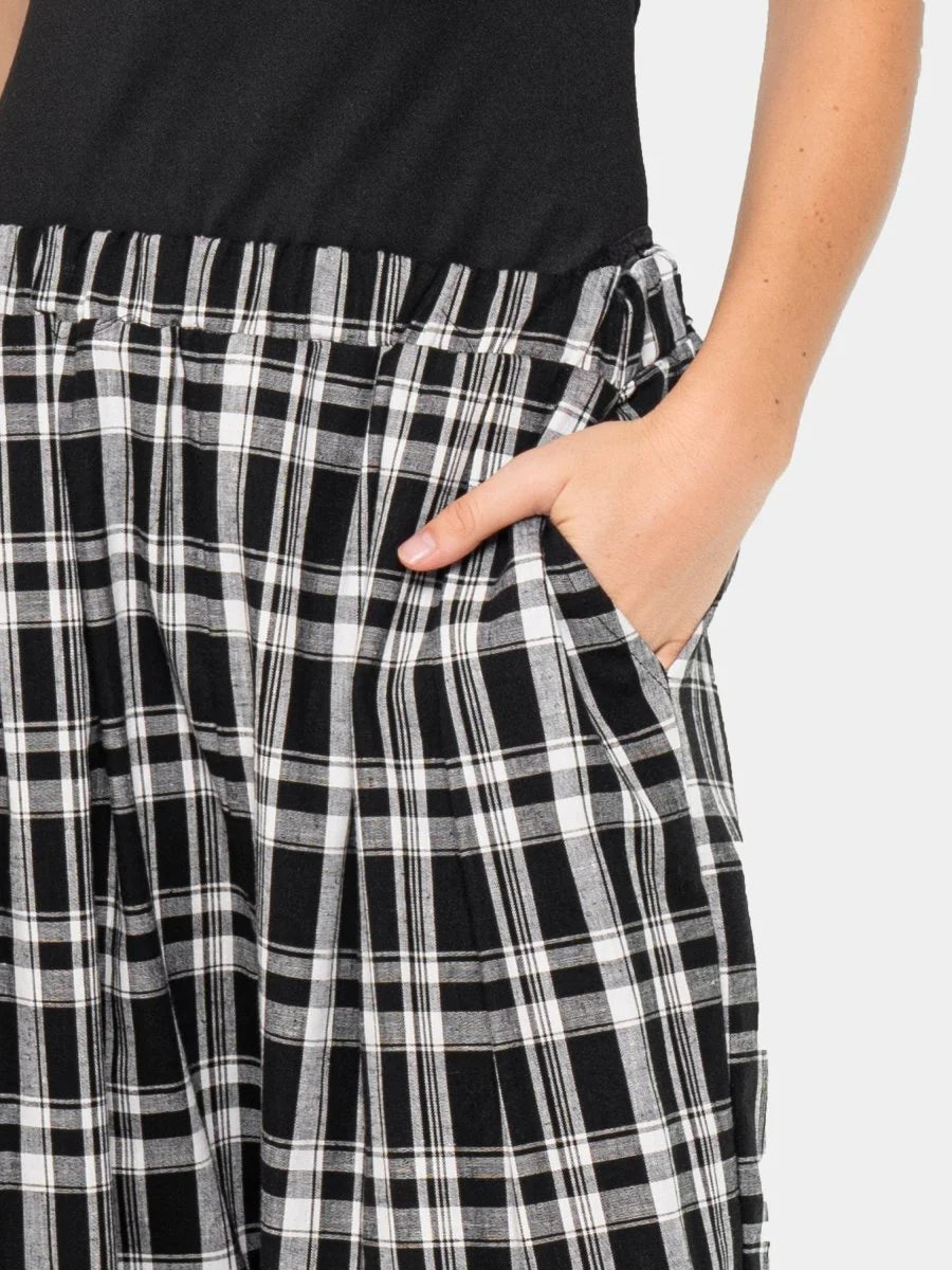 Baci - Plaid Linen Pant