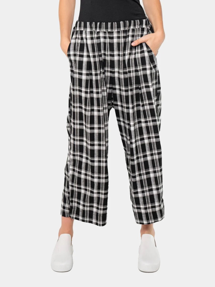 Baci - Plaid Linen Pant