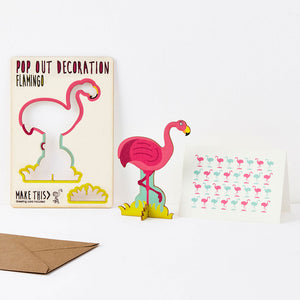 Pop Out Card - Flamingo