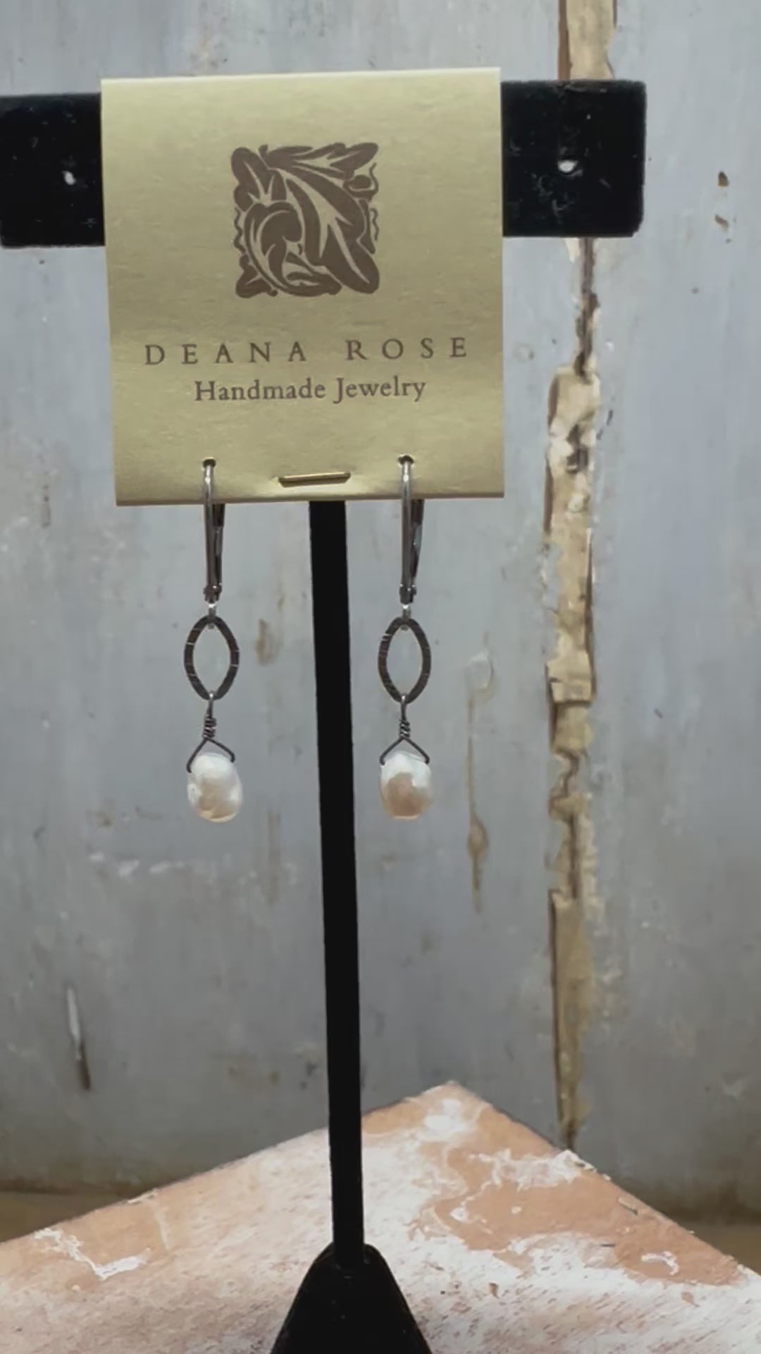 Deana Rose Jewelry - Oval and Pearl Teardrops
