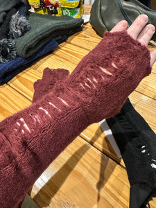 Rundholz Black Label - Long Fingerless Gloves Distressed