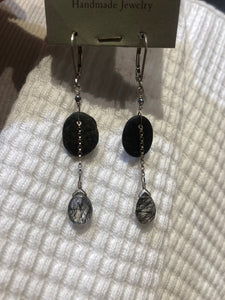 Deana Rose Jewelry - Zen Pebble and Quartz Earrings